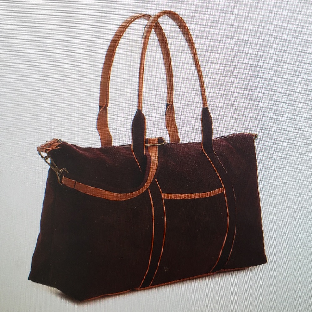 Burgundy Corduroy Weekender DSW NEW in package!